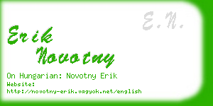 erik novotny business card